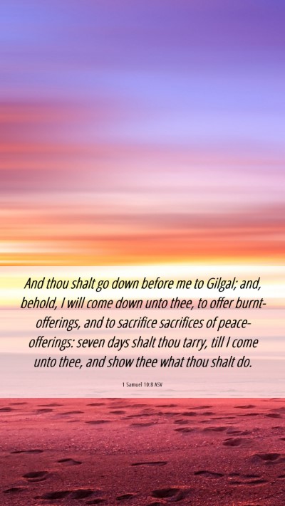 Picture 06 - 1 Samuel 10:8 ASV Mobile Phone Wallpaper - And thou shalt go down before me to Gilgal; and, - Mobile Bible Verse Wallpaper