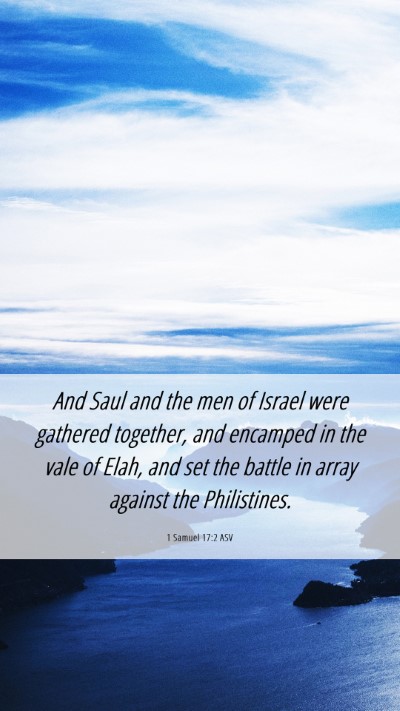 Picture 06 - 1 Samuel 17:2 ASV Mobile Phone Wallpaper - And Saul and the men of Israel were gathered - Mobile Bible Verse Wallpaper
