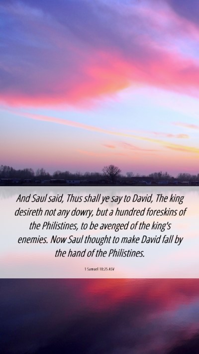 Picture 06 - 1 Samuel 18:25 ASV Mobile Phone Wallpaper - And Saul said, Thus shall ye say to David, The - Mobile Bible Verse Wallpaper