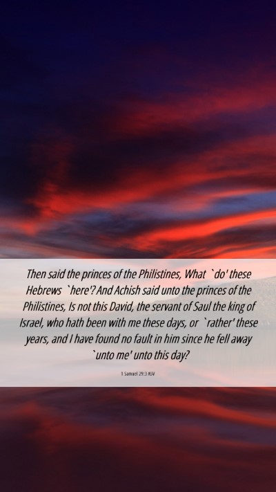 Picture 06 - 1 Samuel 29:3 ASV Mobile Phone Wallpaper - Then said the princes of the Philistines, What - Mobile Bible Verse Wallpaper