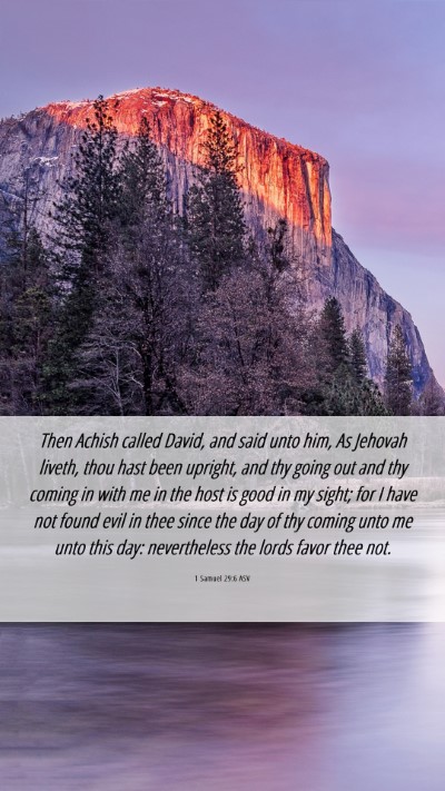 Picture 06 - 1 Samuel 29:6 ASV Mobile Phone Wallpaper - Then Achish called David, and said unto him, As - Mobile Bible Verse Wallpaper