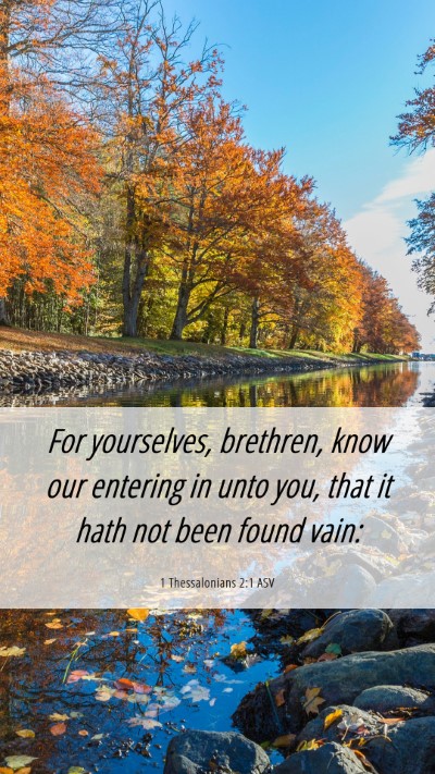 Picture 06 - 1 Thessalonians 2:1 ASV Mobile Phone Wallpaper - For yourselves, brethren, know our entering in - Mobile Bible Verse Wallpaper