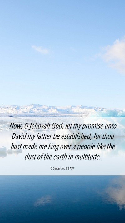 Picture 06 - 2 Chronicles 1:9 ASV Mobile Phone Wallpaper - Now, O Jehovah God, let thy promise unto David my - Mobile Bible Verse Wallpaper
