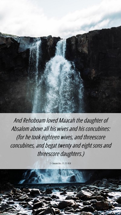 Picture 06 - 2 Chronicles 11:21 ASV Mobile Phone Wallpaper - And Rehoboam loved Maacah the daughter of Absalom - Mobile Bible Verse Wallpaper