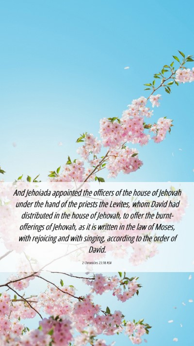 Picture 06 - 2 Chronicles 23:18 ASV Mobile Phone Wallpaper - And Jehoiada appointed the officers of the house - Mobile Bible Verse Wallpaper