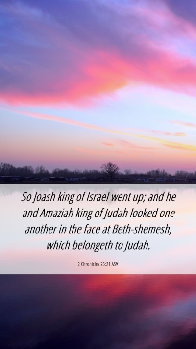 Picture 06 - 2 Chronicles 25:21 ASV Mobile Phone Wallpaper - So Joash king of Israel went up; and he and - Mobile Bible Verse Wallpaper