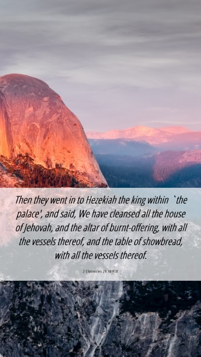Picture 06 - 2 Chronicles 29:18 ASV Mobile Phone Wallpaper - Then they went in to Hezekiah the king within - Mobile Bible Verse Wallpaper