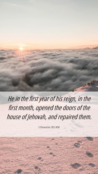 Picture 06 - 2 Chronicles 29:3 ASV Mobile Phone Wallpaper - He in the first year of his reign, in the first - Mobile Bible Verse Wallpaper