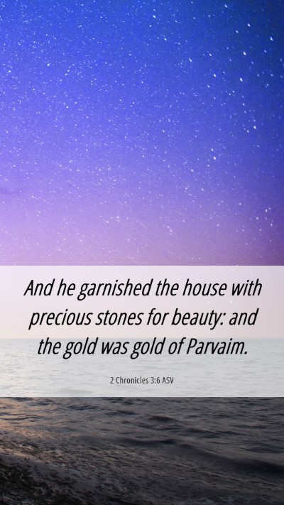 Picture 06 - 2 Chronicles 3:6 ASV Mobile Phone Wallpaper - And he garnished the house with precious stones - Mobile Bible Verse Wallpaper
