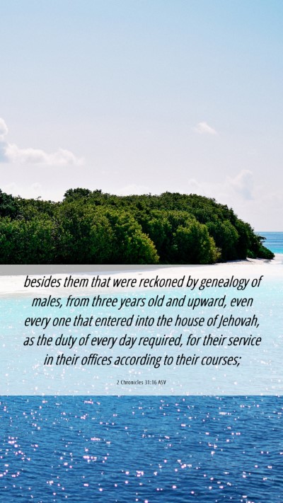 Picture 06 - 2 Chronicles 31:16 ASV Mobile Phone Wallpaper - besides them that were reckoned by genealogy of - Mobile Bible Verse Wallpaper