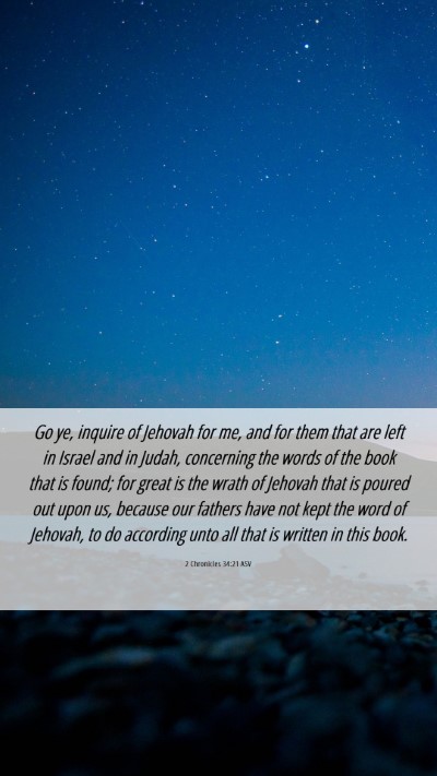 Picture 06 - 2 Chronicles 34:21 ASV Mobile Phone Wallpaper - Go ye, inquire of Jehovah for me, and for them - Mobile Bible Verse Wallpaper