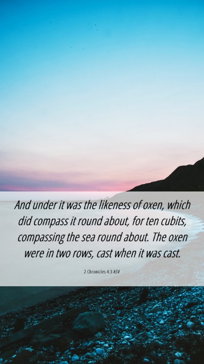 Picture 06 - 2 Chronicles 4:3 ASV Mobile Phone Wallpaper - And under it was the likeness of oxen, which did - Mobile Bible Verse Wallpaper