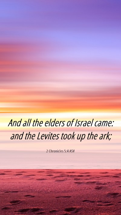 Picture 06 - 2 Chronicles 5:4 ASV Mobile Phone Wallpaper - And all the elders of Israel came: and the - Mobile Bible Verse Wallpaper