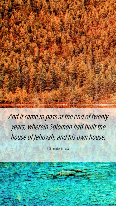 Picture 06 - 2 Chronicles 8:1 ASV Mobile Phone Wallpaper - And it came to pass at the end of twenty years, - Mobile Bible Verse Wallpaper