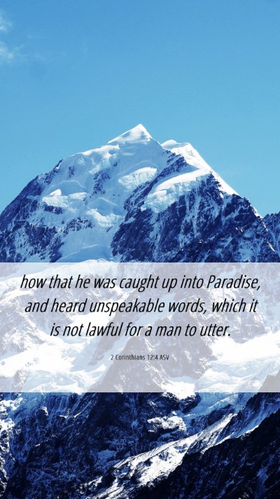Picture 06 - 2 Corinthians 12:4 ASV Mobile Phone Wallpaper - how that he was caught up into Paradise, and - Mobile Bible Verse Wallpaper