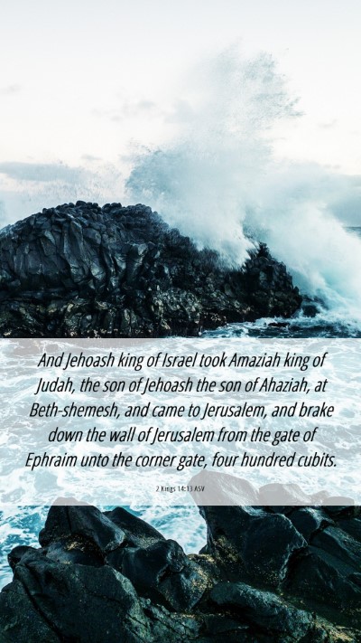 Picture 06 - 2 Kings 14:13 ASV Mobile Phone Wallpaper - And Jehoash king of Israel took Amaziah king of - Mobile Bible Verse Wallpaper