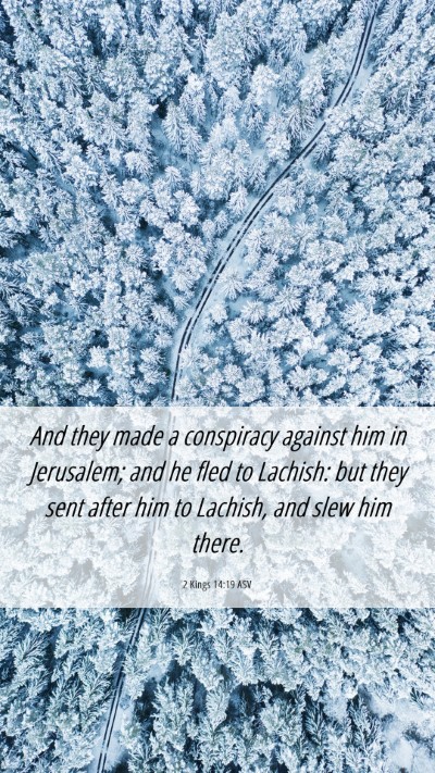 Picture 06 - 2 Kings 14:19 ASV Mobile Phone Wallpaper - And they made a conspiracy against him in - Mobile Bible Verse Wallpaper