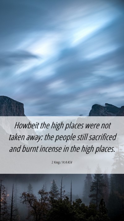 Picture 06 - 2 Kings 14:4 ASV Mobile Phone Wallpaper - Howbeit the high places were not taken away: the - Mobile Bible Verse Wallpaper