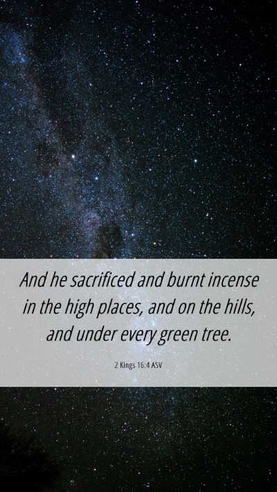 Picture 06 - 2 Kings 16:4 ASV Mobile Phone Wallpaper - And he sacrificed and burnt incense in the high - Mobile Bible Verse Wallpaper