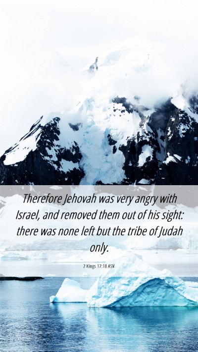 Picture 06 - 2 Kings 17:18 ASV Mobile Phone Wallpaper - Therefore Jehovah was very angry with Israel, and - Mobile Bible Verse Wallpaper