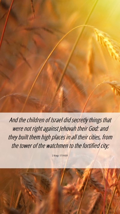 Picture 06 - 2 Kings 17:9 ASV Mobile Phone Wallpaper - And the children of Israel did secretly things - Mobile Bible Verse Wallpaper