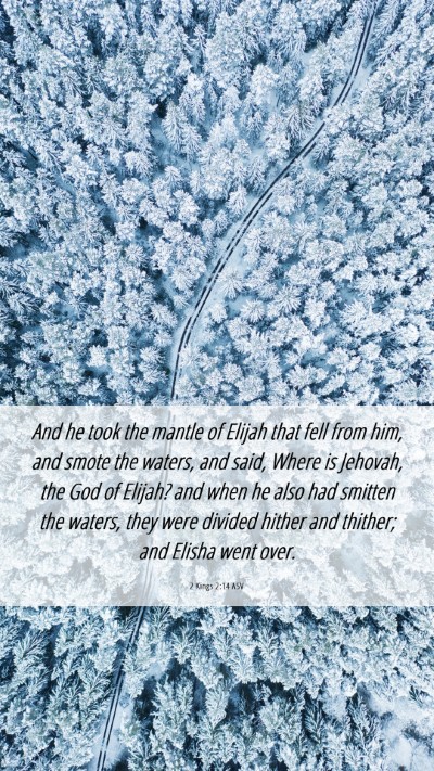 Picture 06 - 2 Kings 2:14 ASV Mobile Phone Wallpaper - And he took the mantle of Elijah that fell from - Mobile Bible Verse Wallpaper