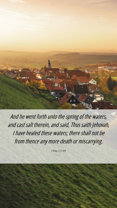 Picture 06 - 2 Kings 2:21 ASV Mobile Phone Wallpaper - And he went forth unto the spring of the waters, - Mobile Bible Verse Wallpaper