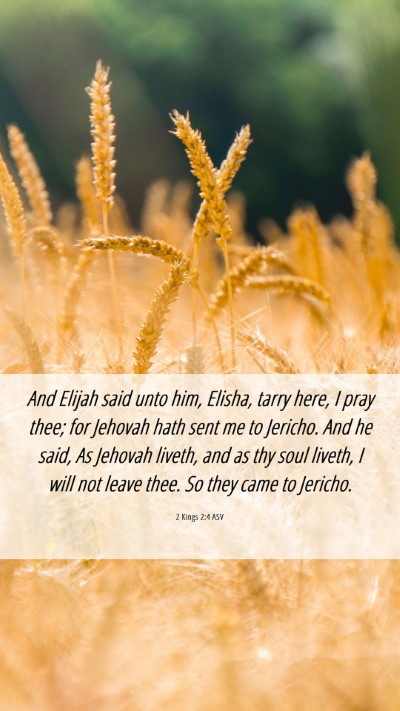 Picture 06 - 2 Kings 2:4 ASV Mobile Phone Wallpaper - And Elijah said unto him, Elisha, tarry here, I - Mobile Bible Verse Wallpaper