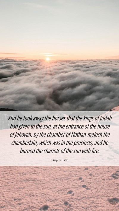Picture 06 - 2 Kings 23:11 ASV Mobile Phone Wallpaper - And he took away the horses that the kings of - Mobile Bible Verse Wallpaper