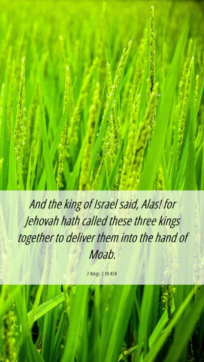 Picture 06 - 2 Kings 3:10 ASV Mobile Phone Wallpaper - And the king of Israel said, Alas! for Jehovah - Mobile Bible Verse Wallpaper