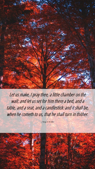 Picture 06 - 2 Kings 4:10 ASV Mobile Phone Wallpaper - Let us make, I pray thee, a little chamber on the - Mobile Bible Verse Wallpaper