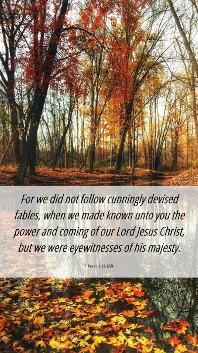 Picture 06 - 2 Peter 1:16 ASV Mobile Phone Wallpaper - For we did not follow cunningly devised fables, - Mobile Bible Verse Wallpaper