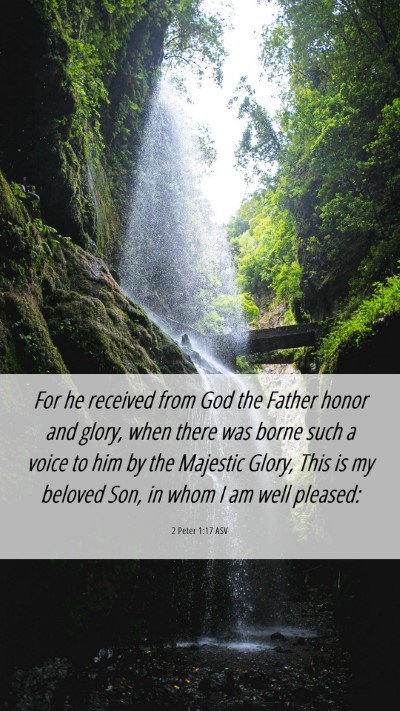 Picture 06 - 2 Peter 1:17 ASV Mobile Phone Wallpaper - For he received from God the Father honor and - Mobile Bible Verse Wallpaper