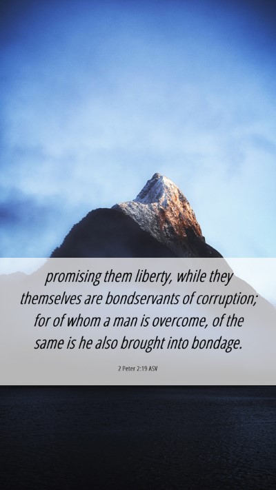 Picture 06 - 2 Peter 2:19 ASV Mobile Phone Wallpaper - promising them liberty, while they themselves are - Mobile Bible Verse Wallpaper