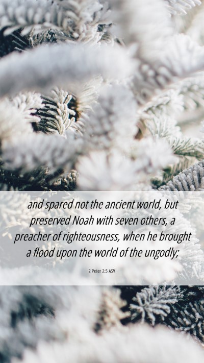 Picture 06 - 2 Peter 2:5 ASV Mobile Phone Wallpaper - and spared not the ancient world, but preserved - Mobile Bible Verse Wallpaper