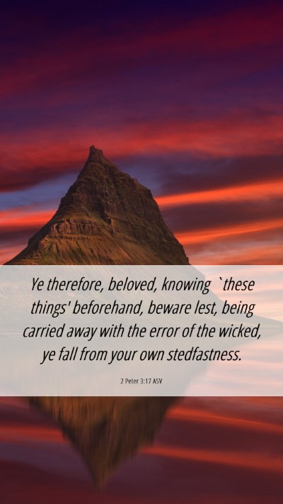 Picture 06 - 2 Peter 3:17 ASV Mobile Phone Wallpaper - Ye therefore, beloved, knowing `these things' - Mobile Bible Verse Wallpaper
