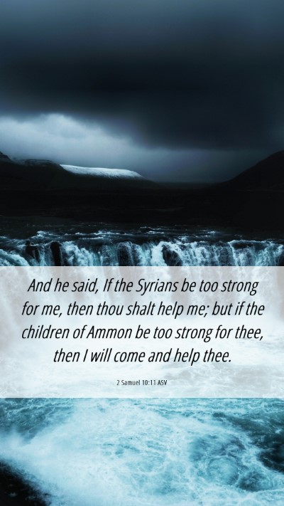 Picture 06 - 2 Samuel 10:11 ASV Mobile Phone Wallpaper - And he said, If the Syrians be too strong for me, - Mobile Bible Verse Wallpaper