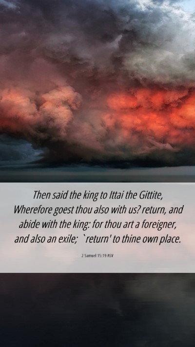 Picture 06 - 2 Samuel 15:19 ASV Mobile Phone Wallpaper - Then said the king to Ittai the Gittite, - Mobile Bible Verse Wallpaper