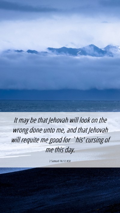 Picture 06 - 2 Samuel 16:12 ASV Mobile Phone Wallpaper - It may be that Jehovah will look on the wrong - Mobile Bible Verse Wallpaper