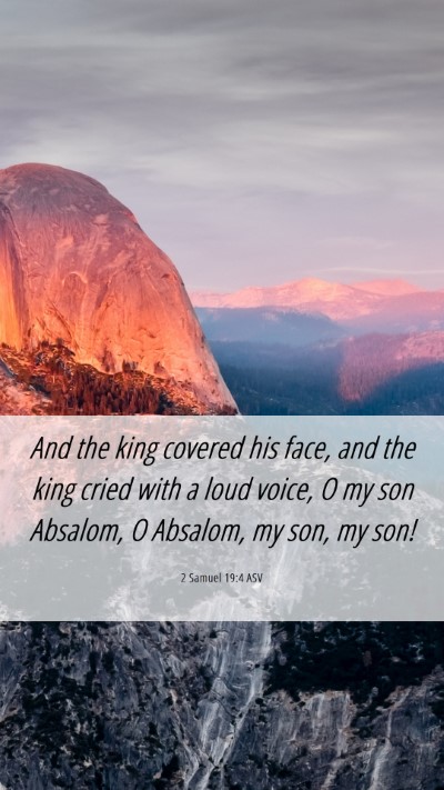 Picture 06 - 2 Samuel 19:4 ASV Mobile Phone Wallpaper - And the king covered his face, and the king cried - Mobile Bible Verse Wallpaper