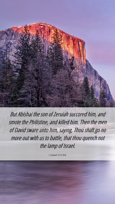 Picture 06 - 2 Samuel 21:17 ASV Mobile Phone Wallpaper - But Abishai the son of Zeruiah succored him, and - Mobile Bible Verse Wallpaper