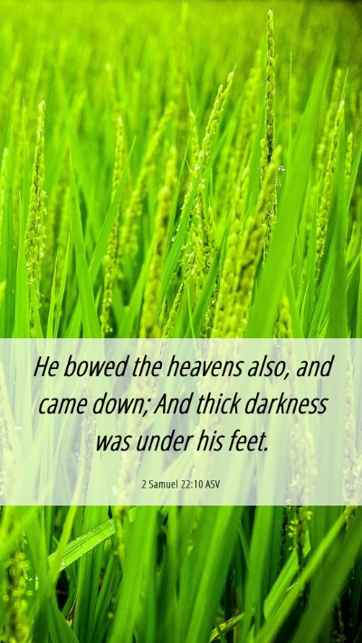 Picture 06 - 2 Samuel 22:10 ASV Mobile Phone Wallpaper - He bowed the heavens also, and came down; And - Mobile Bible Verse Wallpaper