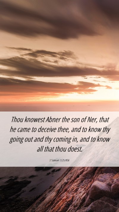 Picture 06 - 2 Samuel 3:25 ASV Mobile Phone Wallpaper - Thou knowest Abner the son of Ner, that he came - Mobile Bible Verse Wallpaper