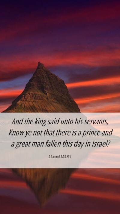 Picture 06 - 2 Samuel 3:38 ASV Mobile Phone Wallpaper - And the king said unto his servants, Know ye not - Mobile Bible Verse Wallpaper