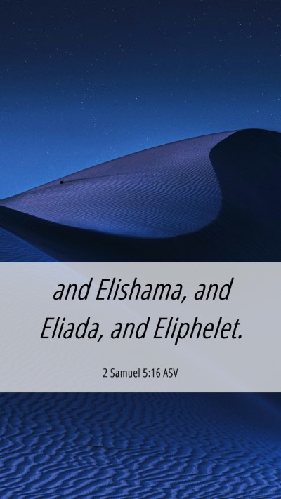Picture 06 - 2 Samuel 5:16 ASV Mobile Phone Wallpaper - and Elishama, and Eliada, and - Mobile Bible Verse Wallpaper