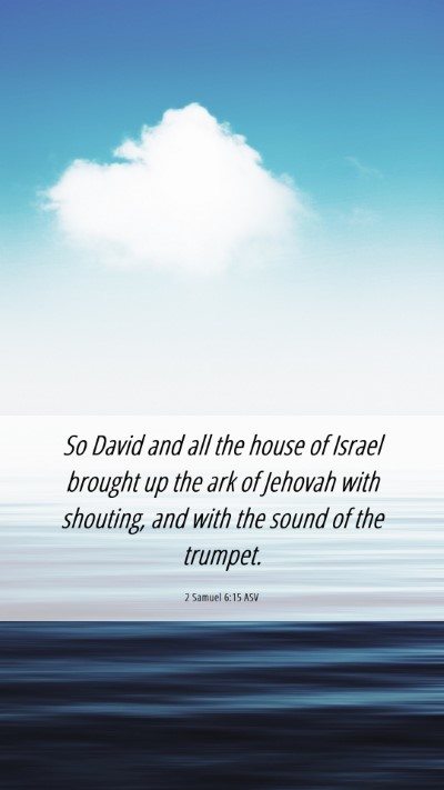 Picture 06 - 2 Samuel 6:15 ASV Mobile Phone Wallpaper - So David and all the house of Israel brought up - Mobile Bible Verse Wallpaper