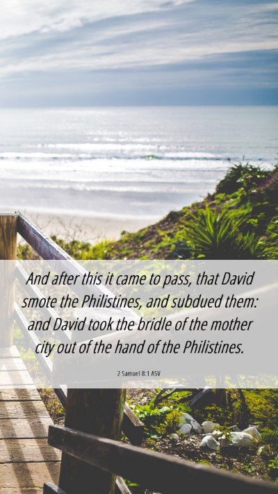 Picture 06 - 2 Samuel 8:1 ASV Mobile Phone Wallpaper - And after this it came to pass, that David smote - Mobile Bible Verse Wallpaper