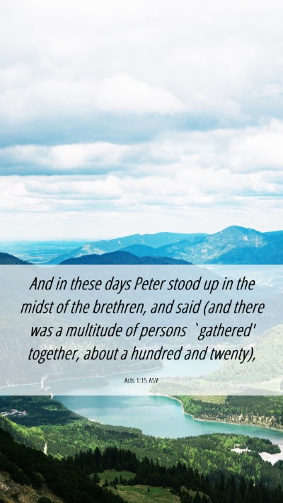 Picture 06 - Acts 1:15 ASV Mobile Phone Wallpaper - And in these days Peter stood up in the midst of - Mobile Bible Verse Wallpaper
