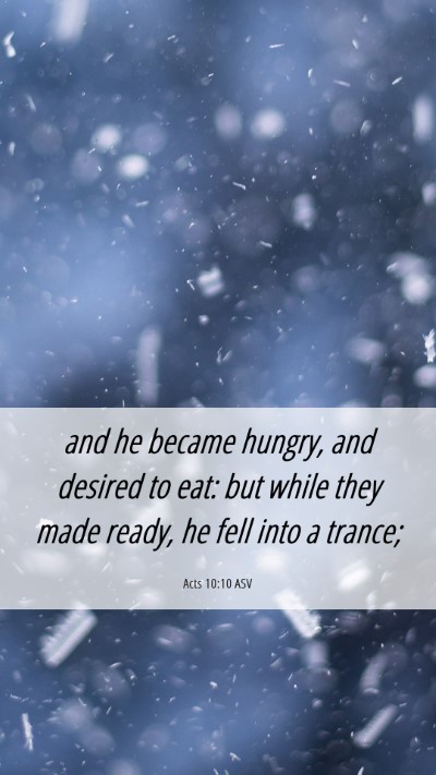 Picture 06 - Acts 10:10 ASV Mobile Phone Wallpaper - and he became hungry, and desired to eat: but - Mobile Bible Verse Wallpaper
