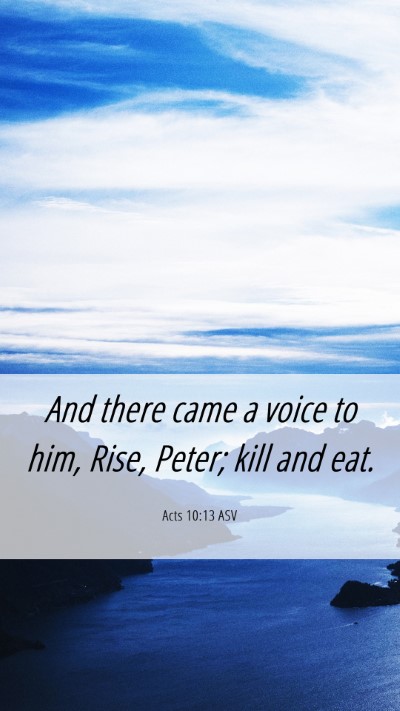 Picture 06 - Acts 10:13 ASV Mobile Phone Wallpaper - And there came a voice to him, Rise, Peter; kill - Mobile Bible Verse Wallpaper